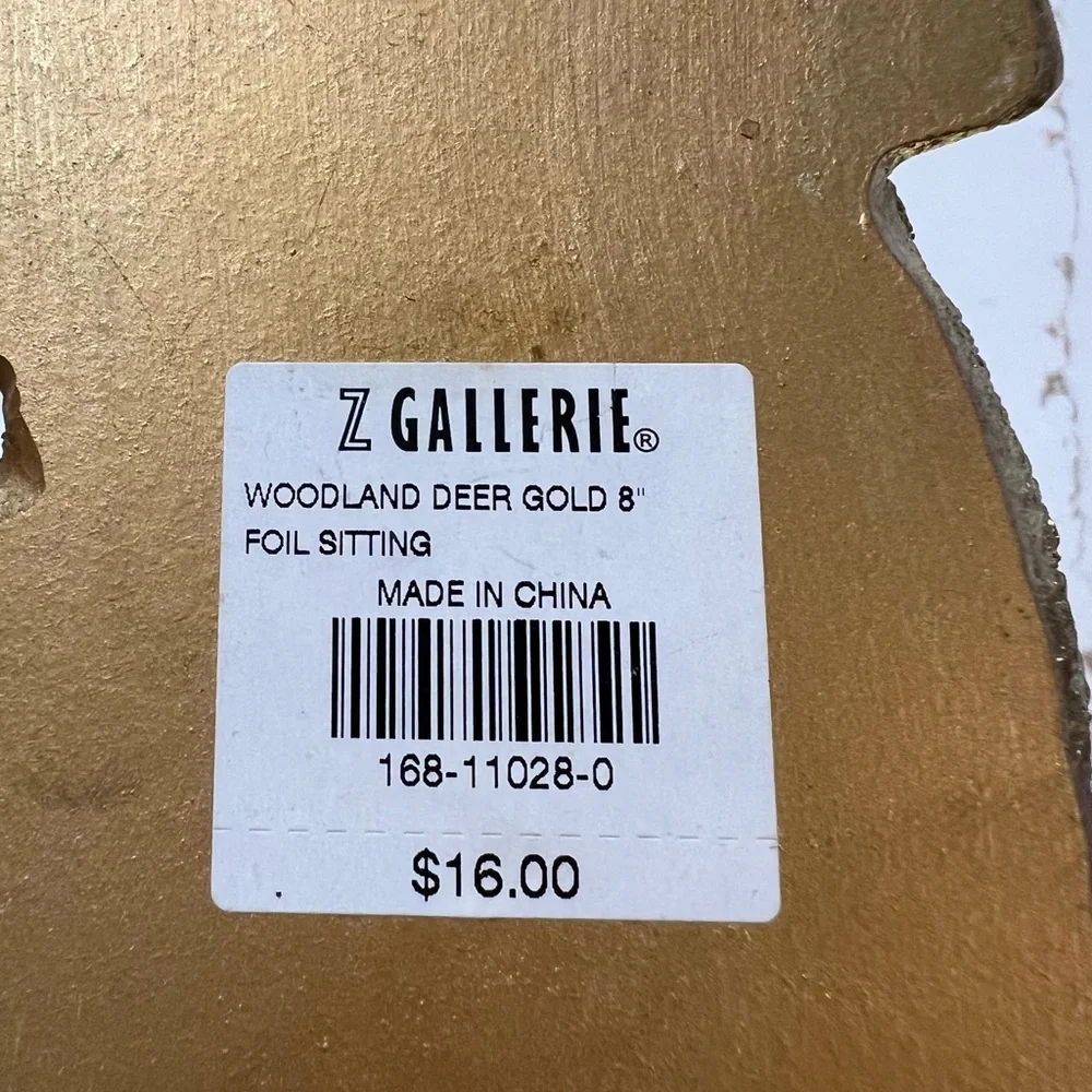 Z GALLERIE WOODLAND DEER GOLD 8